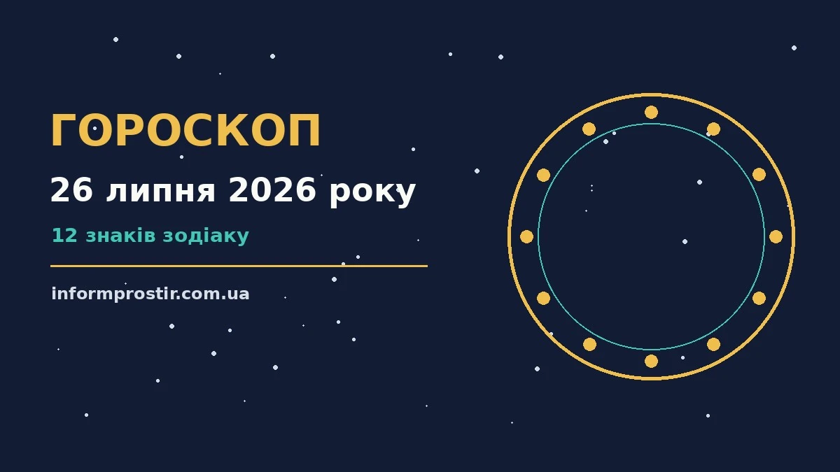 Гороскоп на 26 липня 2026 року: рішення та підказки дня для нових справ і розмов