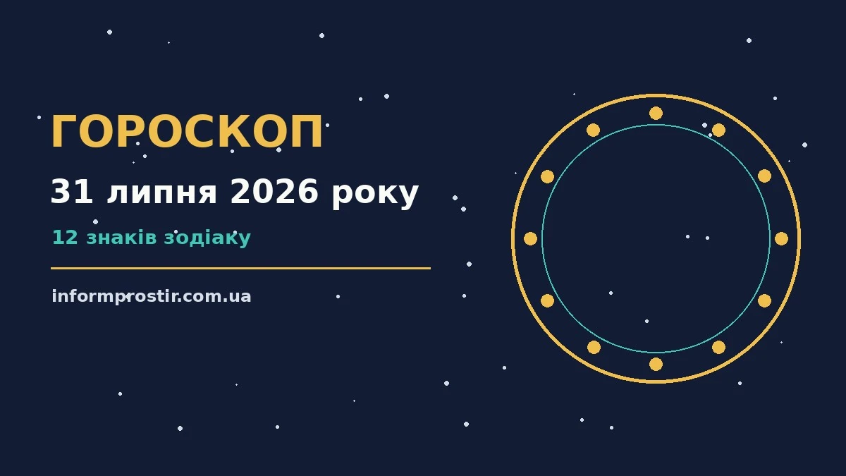 Гороскоп на 31 липня 2026 року: рішення та підказки дня для нових справ і розмов