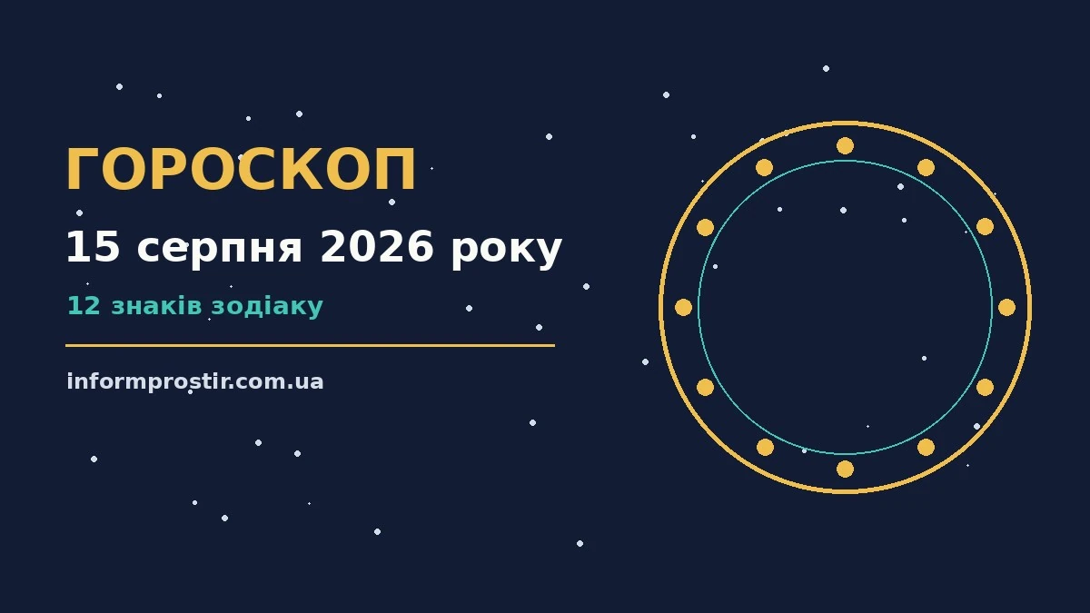 Гороскоп на 15 серпня 2026 року: рішення та підказки дня для нових справ і розмов