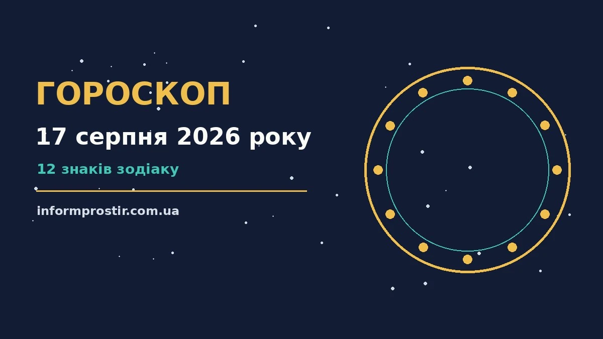 Гороскоп на 17 серпня 2026 року: рішення та підказки дня для нових справ і розмов