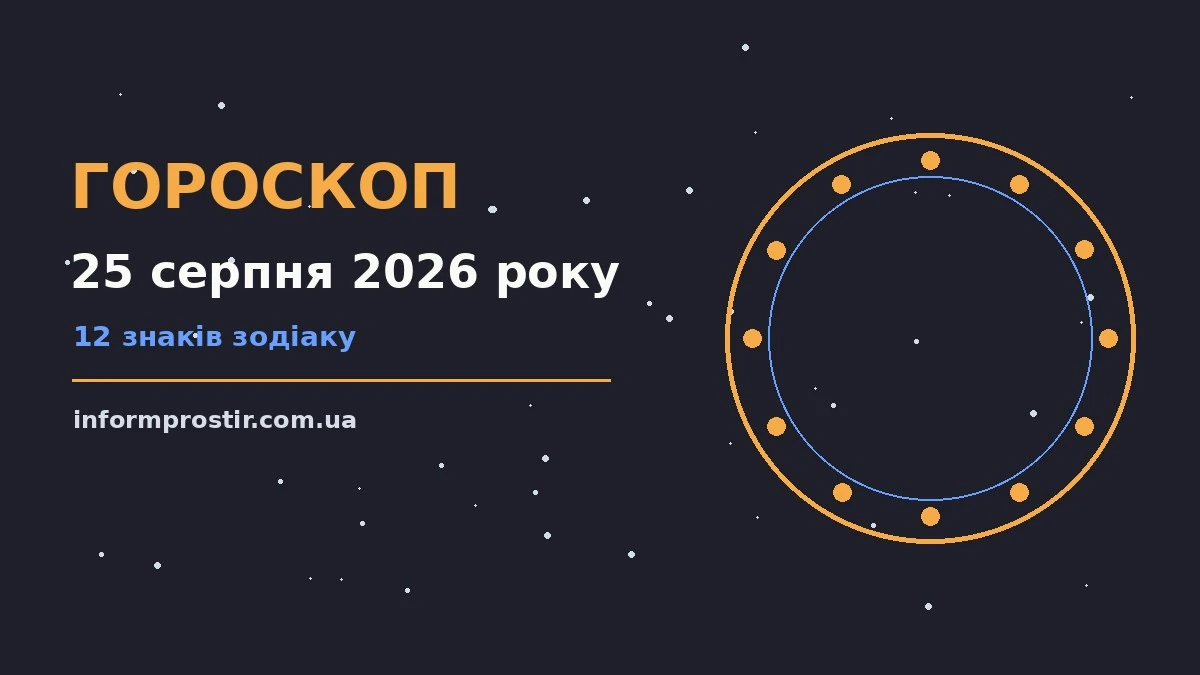 Гороскоп на 25 серпня 2026 року: рішення та підказки дня для нових справ і розмов