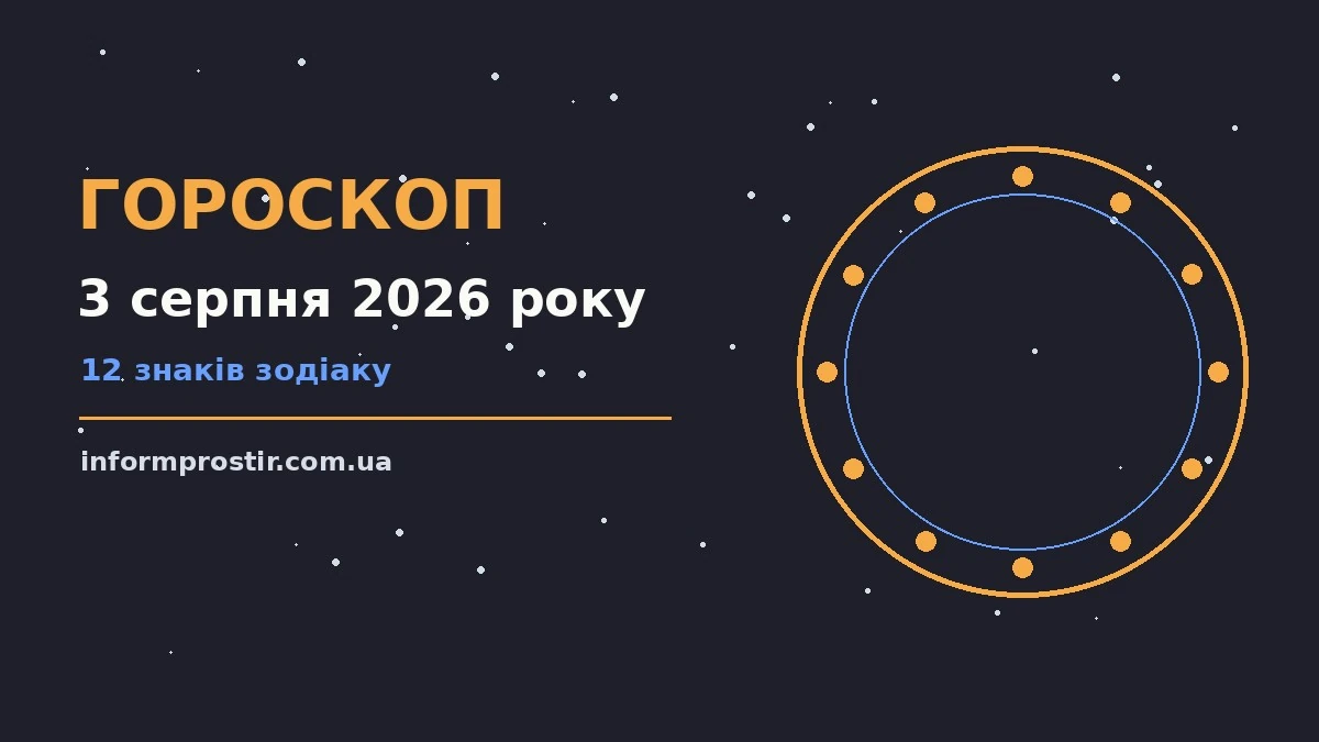 Гороскоп на 3 серпня 2026 року: рішення та підказки дня для нових справ і розмов