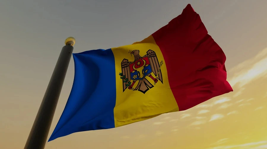 Карта повітряного простору Молдови та Одеської області з позначенням траєкторії безпілотника