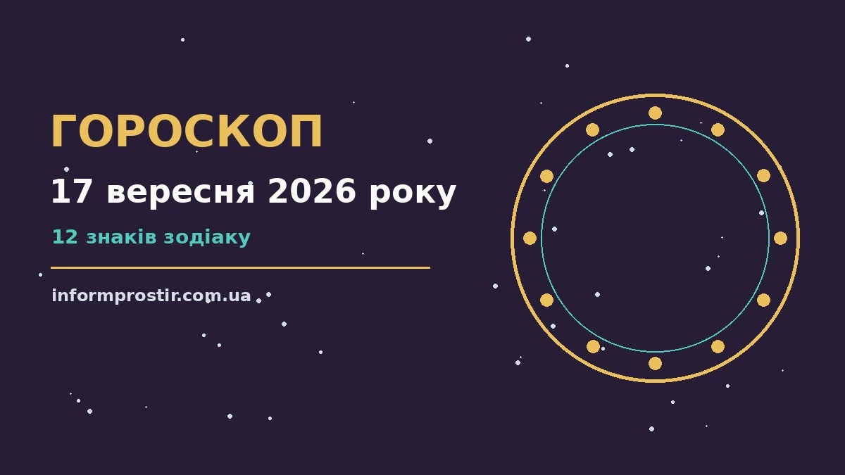 Гороскоп на 17 вересня 2026 року: рішення та підказки дня для нових справ і розмов