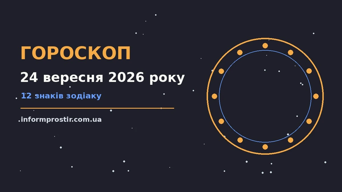 Гороскоп на 24 вересня 2026 року: рішення та підказки дня для нових справ і розмов