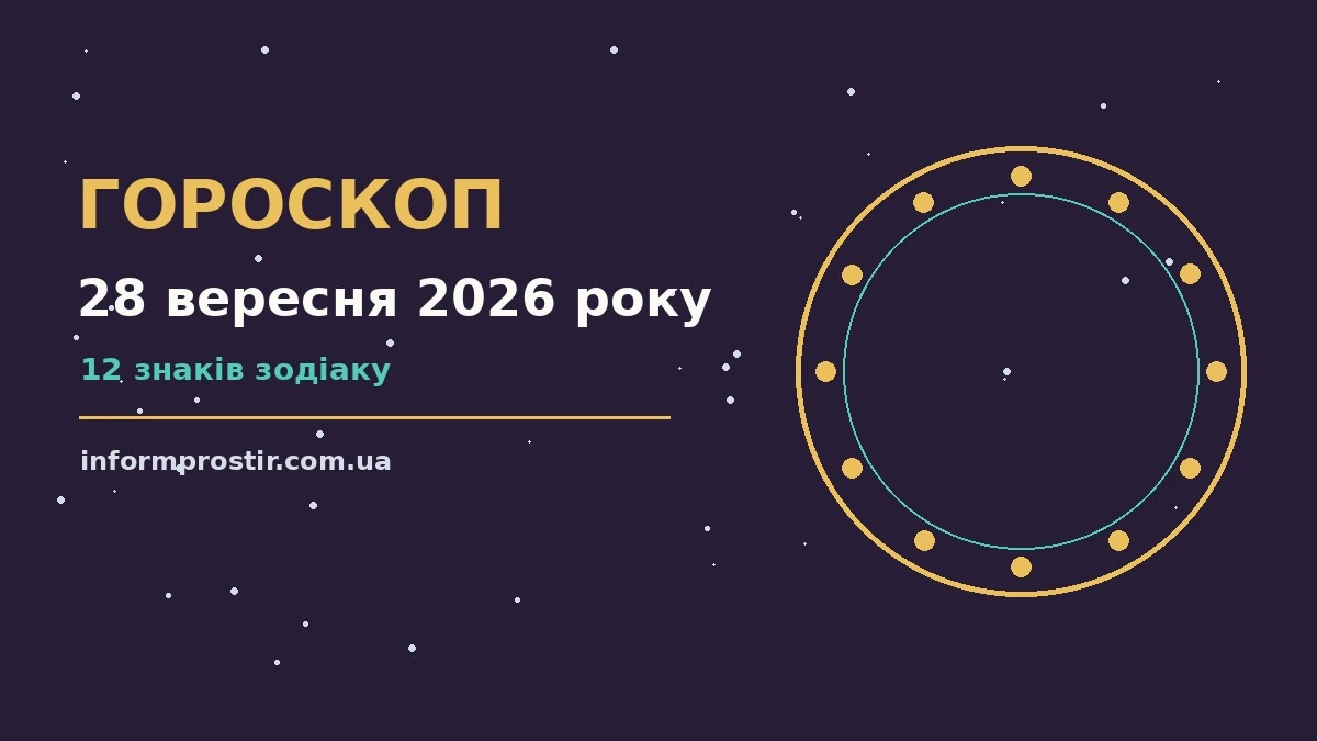 Зоряний гороскоп на 28 вересня 2026 року, понеділок, із підказками для всіх знаків