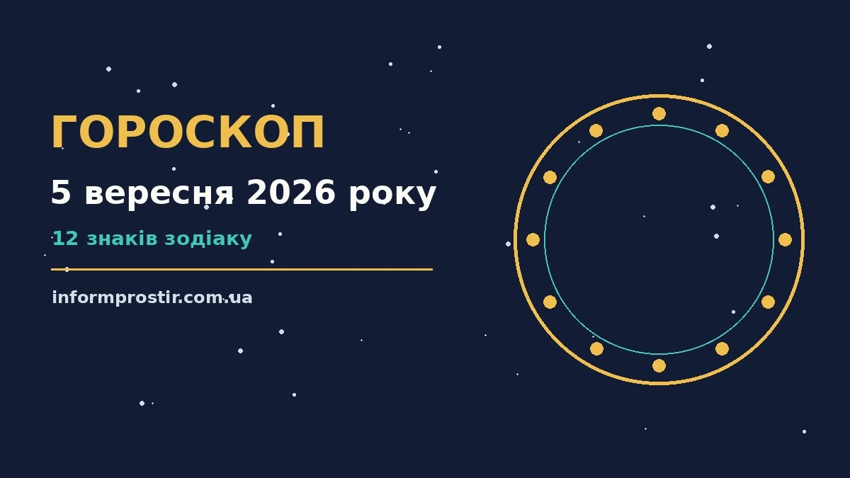 Гороскоп на 5 вересня 2026 року: рішення та підказки дня для нових справ і розмов