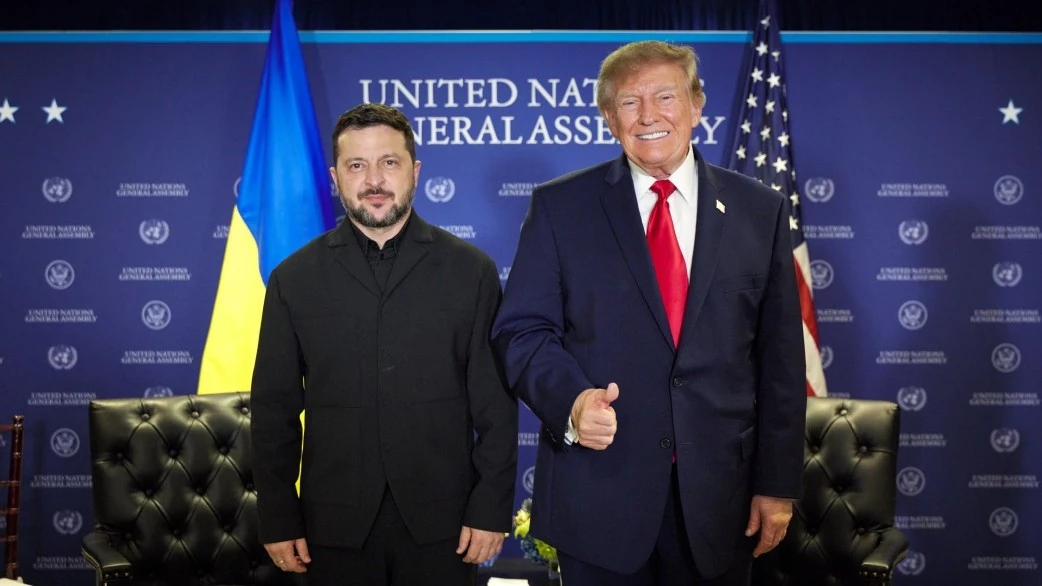 Володимир Зеленський і Дональд Трамп на зустрічі 22 вересня 2026 року