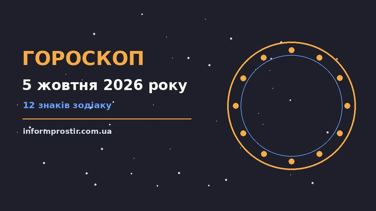 Гороскоп на 5 жовтня 2026 року: рішення та підказки дня для нових справ і розмов