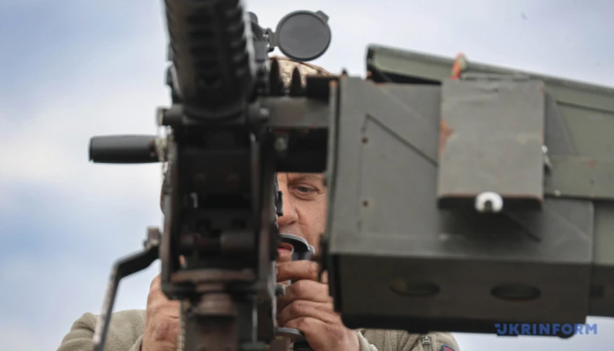 Підрозділи Повітряних сил ЗСУ під час відбиття нічної атаки ударних безпілотників